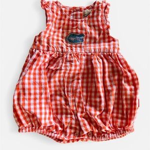 Orange Gator Baby Romper